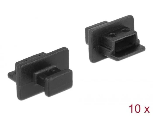 DeLOCK Dust Cover for USB 2.0 Type Mini-B female 10 pieces black