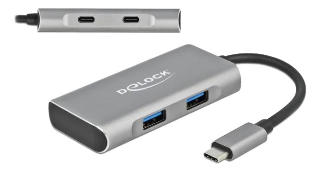 DeLOCK External USB 3.2 Gen 2 USB Type-C Hub  2 x USBA and 2 x USBC