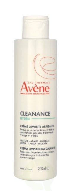 Avene Cleanance Hydra Soothing Cleansing Cream 200 ml Blemishprone Skin Left Dry And Irritated By Treatments
