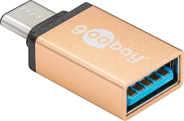 Goobay USB-C till A 3.0-adapter, guld