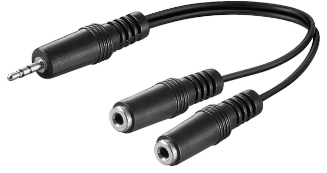 Goobay 3,5 mm hankabel - 2 x 3,5 mm mono honkabel, 0,2 m