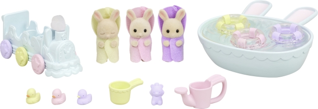 Sylvanian Families Badtoalett för trillingarna
