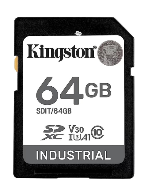 Kingston 64G SDXC Industrial pSLC Class10, UHS-I,U3,V30, A1 SD-kort