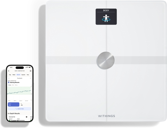 Withings Body Smart Vit kroppssammansättningsvåg med wifi-anslutning