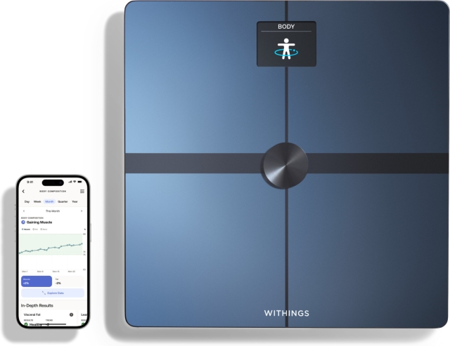 Withings Body Smart Svart kroppssammansättningsvåg med wifi-anslutning