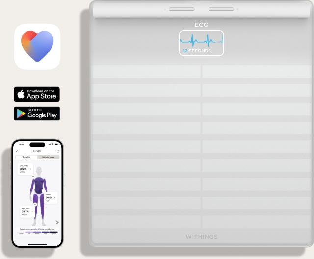 Withings Body Scan smarta vågar, vit