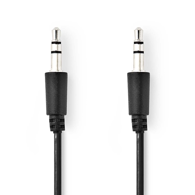 Nedis Stereoljudkabel | 3.5 mm Hane | 3.5 mm Hane | Nickelplaterad | 1.00 m | Rund | Svart | Label