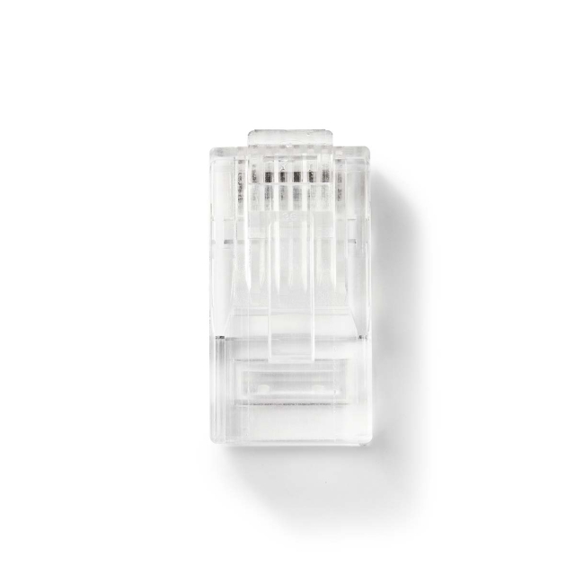 Nedis RJ45-kontakt | RJ45 Pass Through | Strandad UTP CAT5 | Rak | Guldplaterad | 10 st. | Polycarbonate | Transparent | Låda