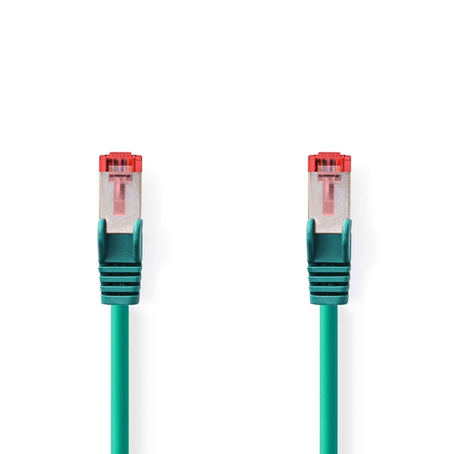 Nedis CAT6 Nätverkskabel | RJ45 hane | RJ45 hane | S/FTP | 1.00 m | Rund | LSZH | Grön | Label