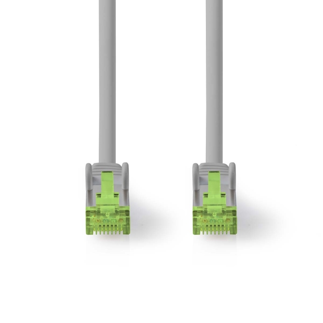 Nedis Cat 8.1 nätverkskabel | S/FTP | RJ45 hane | RJ45 hane | 15.0 m | Rund | LSZH | Grå | Label