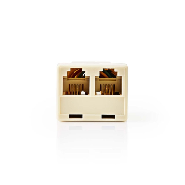 Nedis Telekomsplitter | RJ11 Hona | 2x RJ11 (4/6) Hona | ABS | Elfenben | Låda
