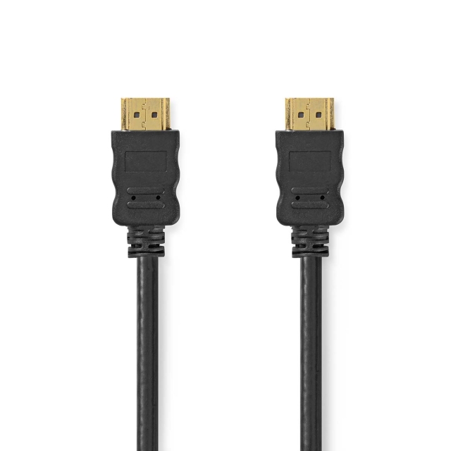 Nedis High Speed HDMI ™ kabel med Ethernet | HDMI™ Kontakt | HDMI™ Kontakt | 4K@60Hz | ARC | 18 Gbps | 1.50 m | Rund | PVC | Svart | Label