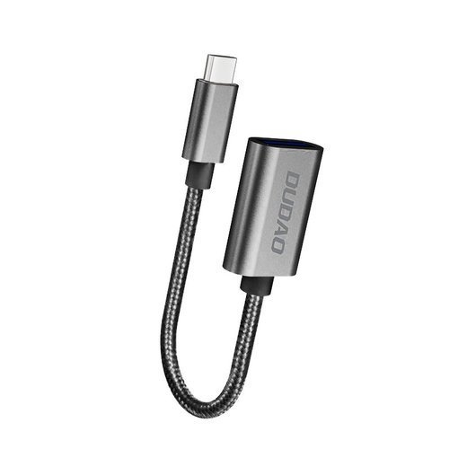 Dudao L15T USB-C till USB-A-adapter Silver