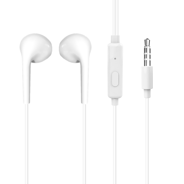 Dudao X10S in-ear hörlurar 3,5 mm jack 1,2 m vita