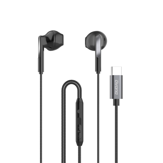 Dudao X3Pro in-ear hörlurar USB-C 1,2 m svart