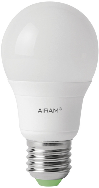 Airam LED-frostad glödlampa, E27, 2800 K, 470 lm, opal