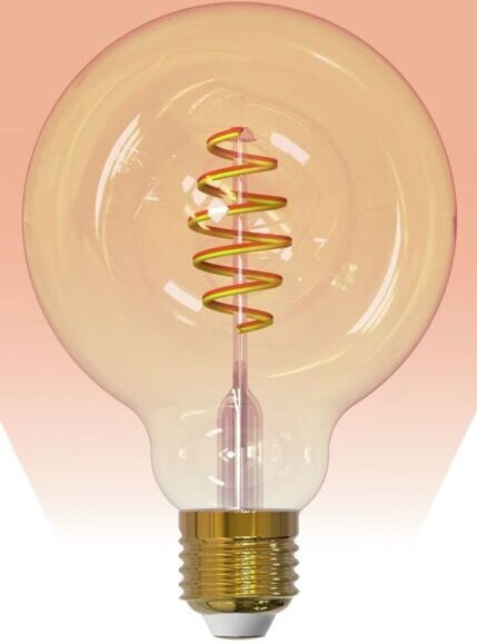 Airam SmartHome Globe 95 glödlampa, E27, bärnsten, 350lm, 1800-3000K, WiFi