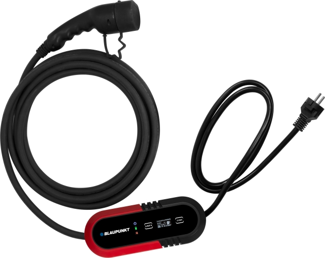blaupunkt P1PM2T2 Elbilsladdare med regulator, 8 m, Suko-Type2, 1 fas