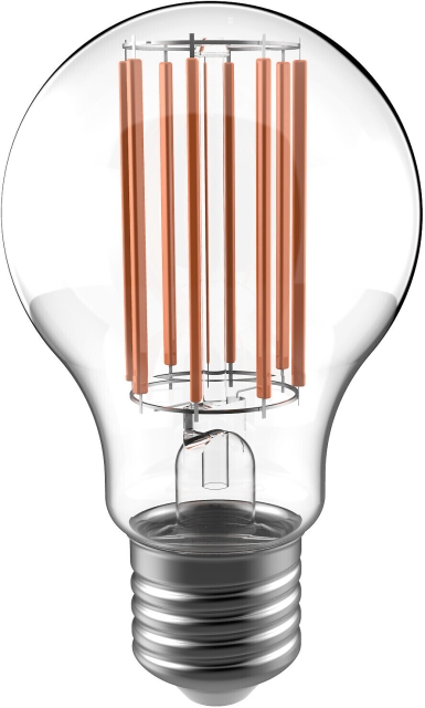Airam LED A60-lampa, E27, 4000K, 806lm, klar koppar