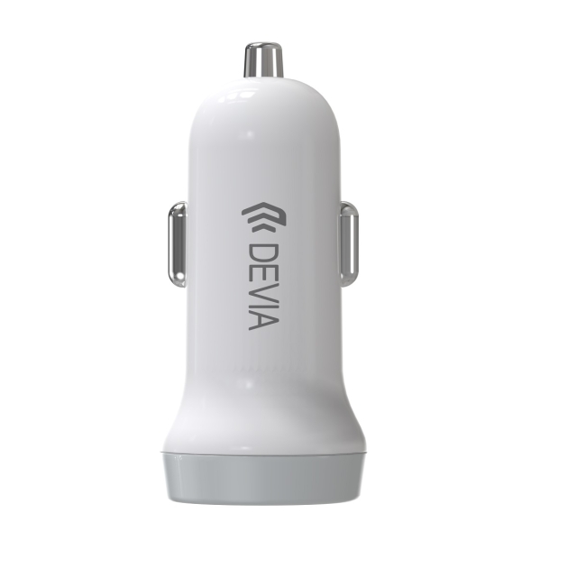Devia billaddare Smart 2x USB 3,1A vit