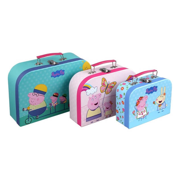 Barbo Toys Peppa Pig Resväskor 3 st set assorterade
