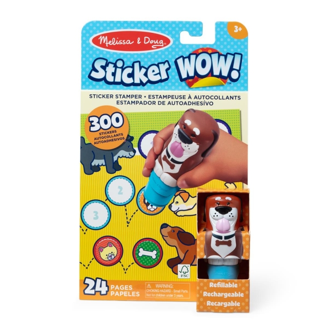 Melissa & Doug Klistermärke WOW! Hund med bok & klistermärken