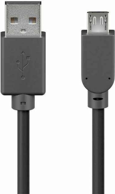 Cablexpert USB-A till Micro-B-kabel, 1,8 m, svart
