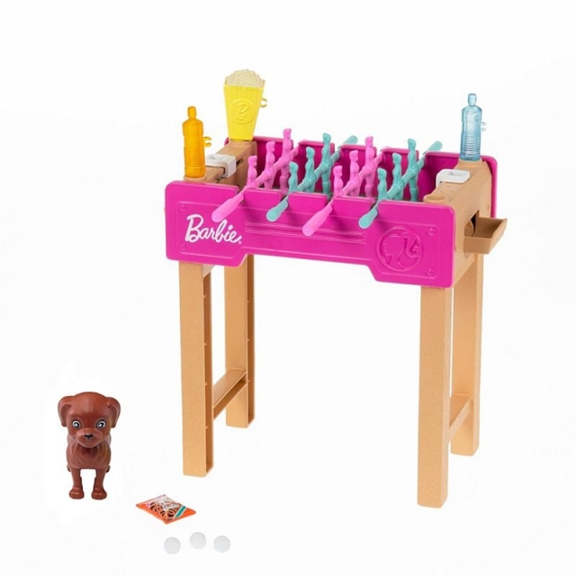 Barbie Minilekset med fotbollsbord och husdjur (GRG77)