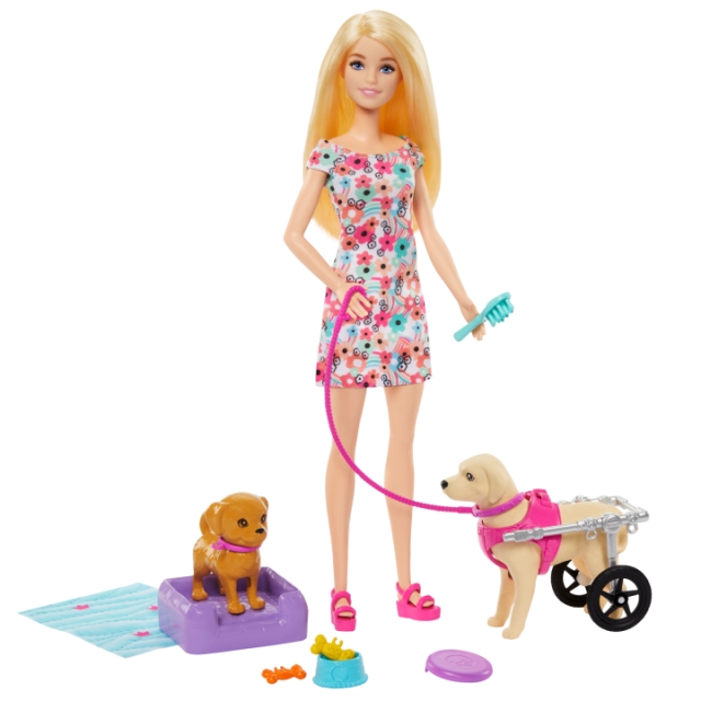 Barbie Lekredskap för husdjur med gång och hjul (HTK37)
