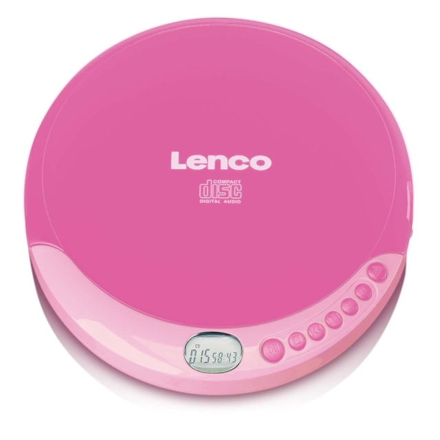 Lenco Bärbar CD-spelare med laddningsfunktion Pink
