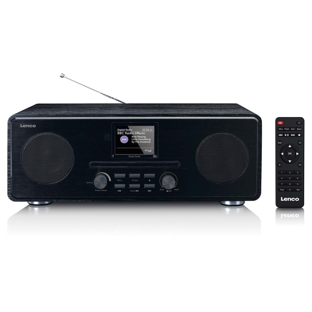 Lenco DAB+ FM-radio med CD MP3-spelare Bluetooth® Svart
