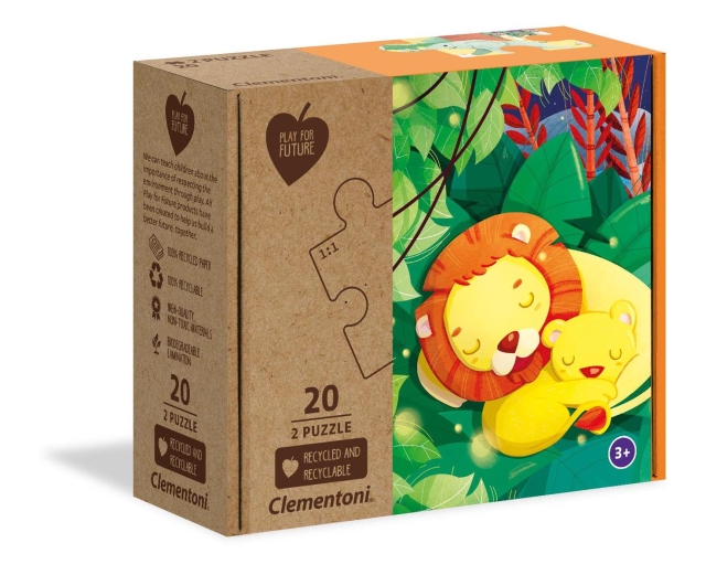 Clementoni 2x20 pussel som barn knyter ihop (100% återvunnet)