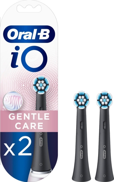 Oral B iO Gentle Care svarta ersättningsborsthuvuden 2 st