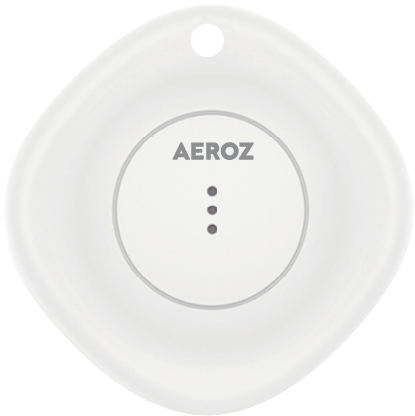 AEROZ TAG-1000 White - Nyckelsökare för användning med iPhone - Fungerar med Apples Find My-app