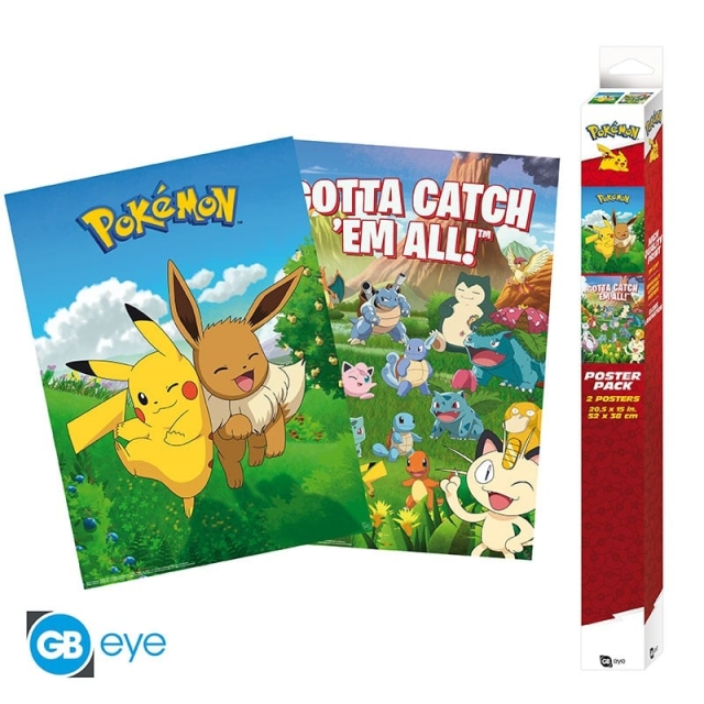 Abysse POKEMON - Set 2 affischer - Miljöer (52x38)