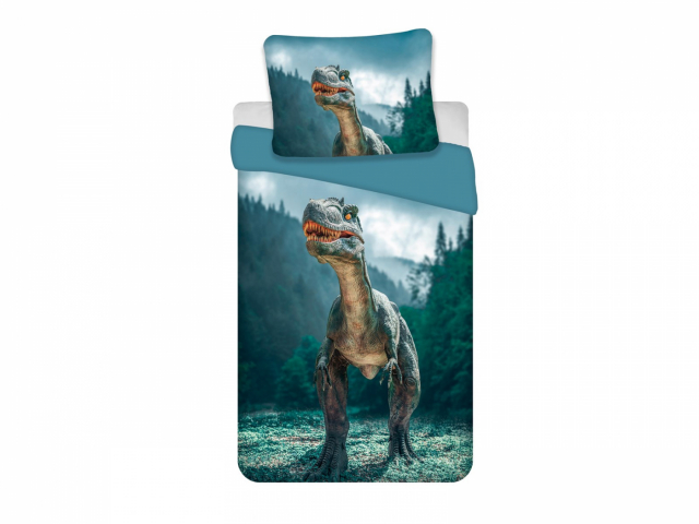 BrandMac Sänglinne - Vuxenstorlek - Dino Blue (1000821)