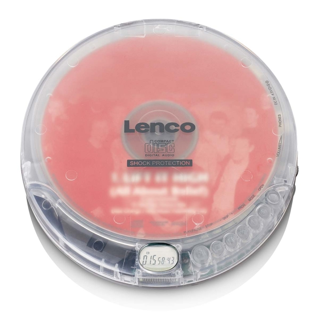 Lenco Bärbar CD-spelare med antishock Transparent