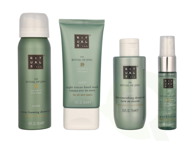 Rituals Jing Set 195 ml Sleep Foaming Shower Gel 50 ml/Night Rescue Hand Mask 50 ml/Sleep Pillow & Body Mist 20 ml/Shower Oil 75ml