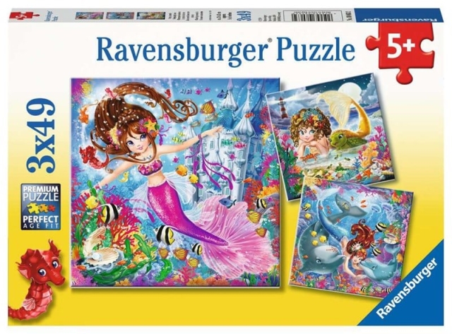 Ravensburger Charmiga sjöjungfrur 3x49p - 08063