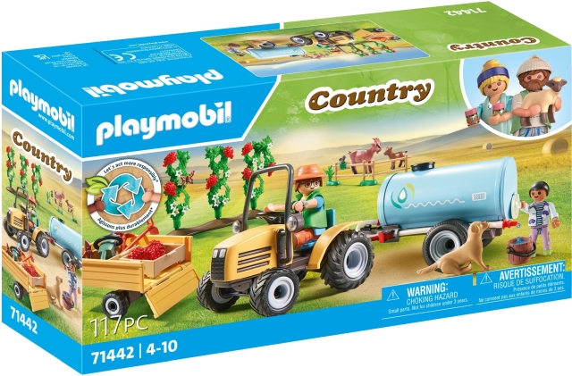 Playmobil Traktor med släp och vattentank (71442)