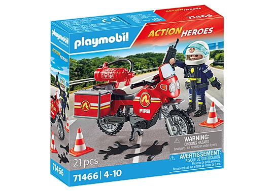 Playmobil Brandmotorcykel och oljespillolycka (71466)