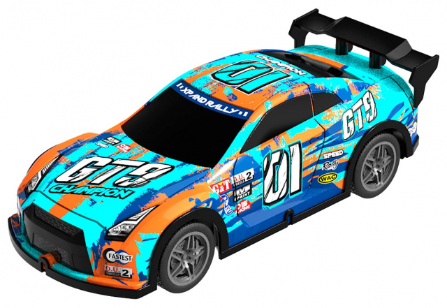 TEC-TOY Champion GT9 m/ljus R/C 1:22, 27MHz - Blå/Orange (471251)