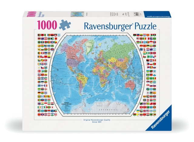 Ravensburger Pussel Politisk världskarta 1000p (12000664)