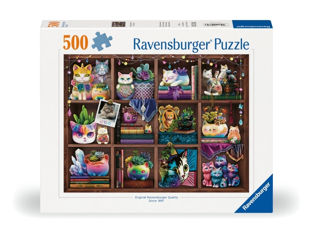 Ravensburger Puzzle Cubby Cats and Succulents 500p (12000874)