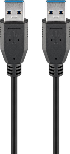 Goobay USB-A-kabel, USB 3.0, 0,5 m, svart USB 3.0 kontakt (typ A) > USB 3.0 kontakt (typ A)