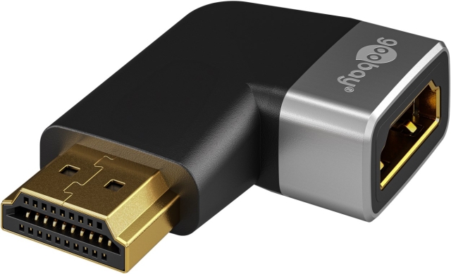 Goobay HDMI™ vinkeladapter 270° horisontal, 8K/60Hz HDMI™-uttag (typ A) > HDMI™ kontakt (typ A) 270 °