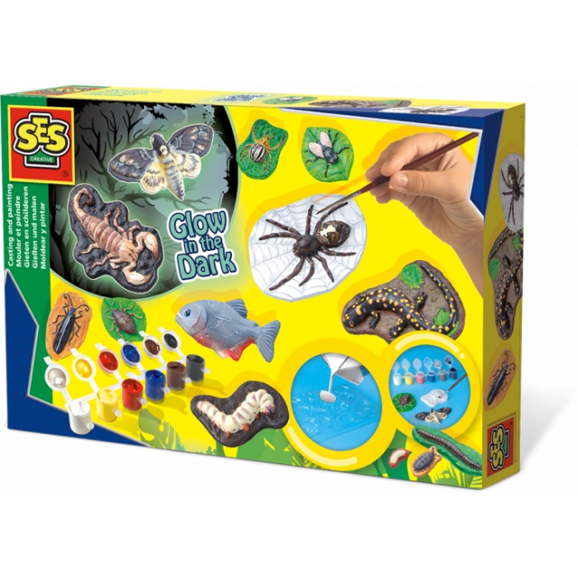 SES Creative Scary Animals Glow in the Dark Kreativt set