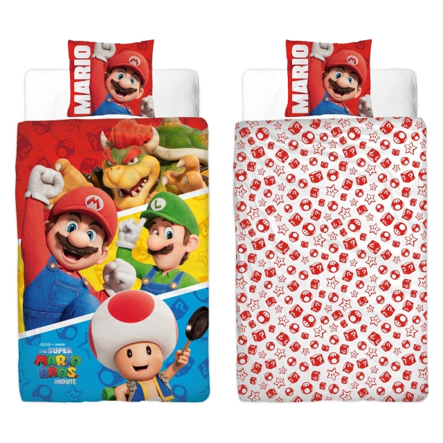Super Mario Sängkläder - Vuxenstorlek 140 x 200 cm - Super Mario (SMM003)