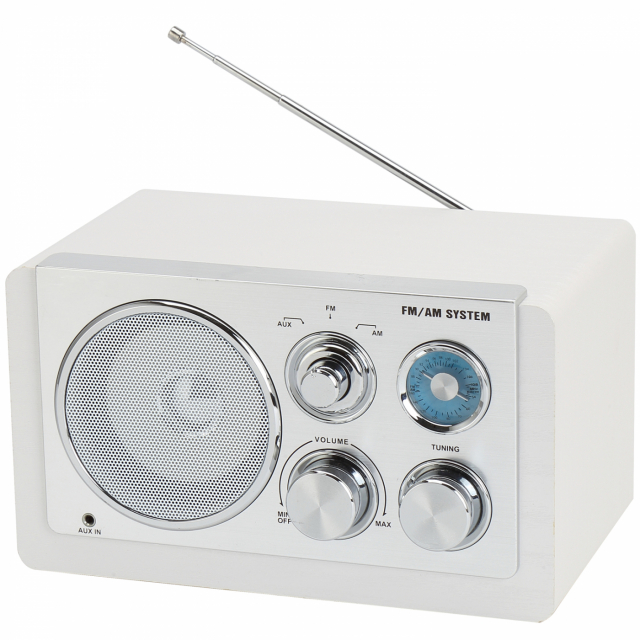 Denver Radio AM/FM Analog inställning AUX-ingång TR-63W Vit