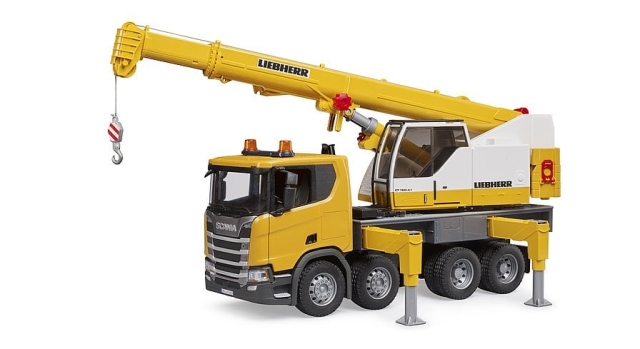Bruder Scania Super 560R Liebherr kranbil med Light & Sound (03571)